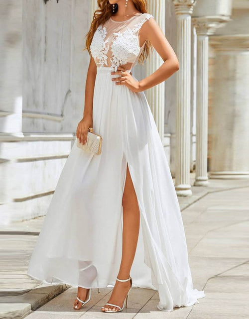 Load image into Gallery viewer, Chiffon Lace Trailing Wedding Large Swing Dress
